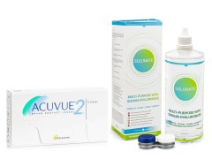Acuvue 2 (6 Linsen) + Solunate Multi-Purpose 400 ml mit Behälter