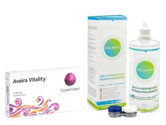 Avaira Vitality (6 Linsen) + Solunate Multi-Purpose 400 ml mit Behälter