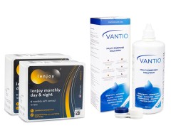 Lenjoy Monthly Day & Night (12 Linsen) + Vantio Multi-Purpose 360 ml mit Behälter