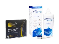 Lenjoy Monthly Day & Night (3 Linsen) + Vantio Multi-Purpose 360 ml mit Behälter